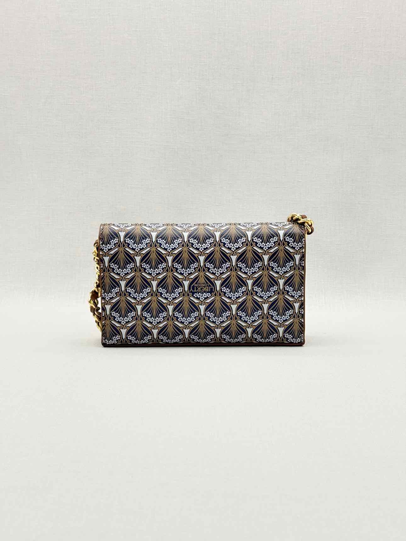 LIBERTY Iphis Heddon Brown Logo Print Crossbody