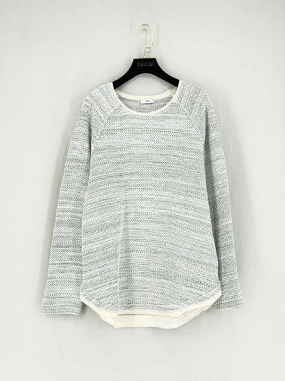 VINCE Black & White Size Large Sweatshirt