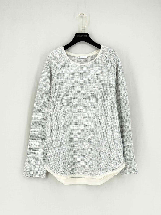 VINCE Black & White Size Large Sweatshirt