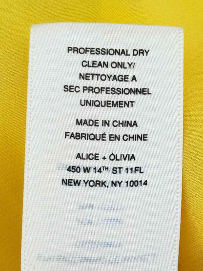 ALICE + OLIVIA Yellow Size Small Long Dress