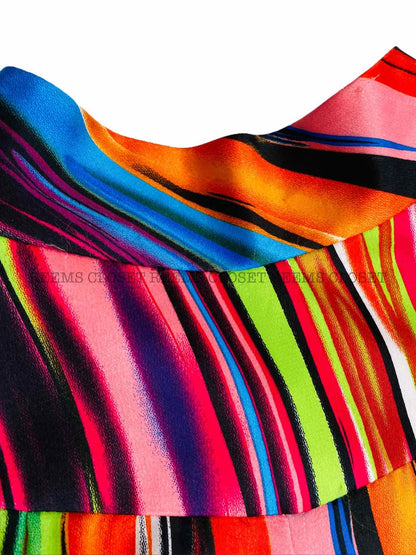 ISSA Multicolor Printed Long Dress