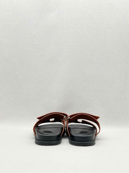 HERMES Chypre Natural Size EU 38.5 Sandals