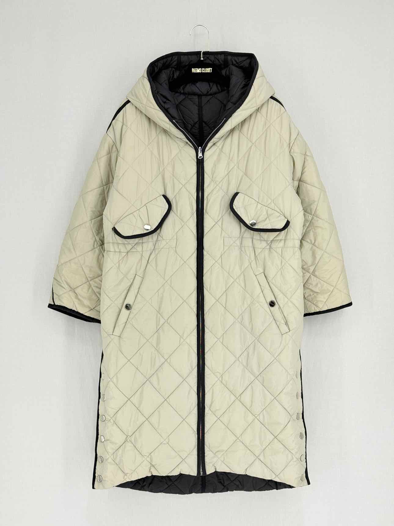 MAJE Black Quilted Size XSmall Coat