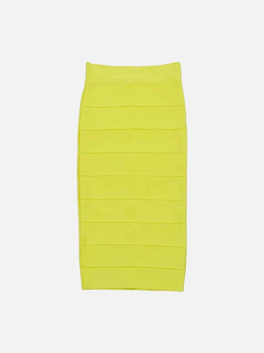 BCBG MAXAZRIA Bodycon Yellow Knee Length Skirt