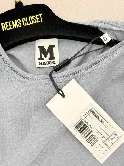 M MISSONI Pale Blue Size US 4 Sweatshirt
