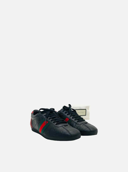 GUCCI Low Top Black Guccissima Sneakers