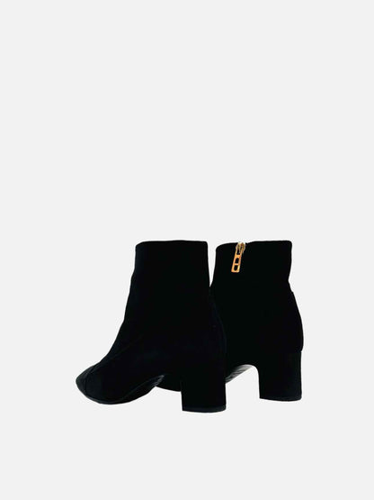 HERMES Curacao Black Ankle Boots 35