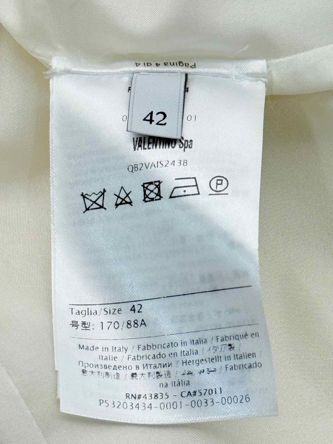 VALENTINO Monochrome White & Black Size US 6 Long Dress