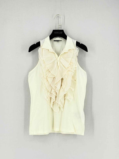 RALPH LAUREN Cream Size Medium Blouse