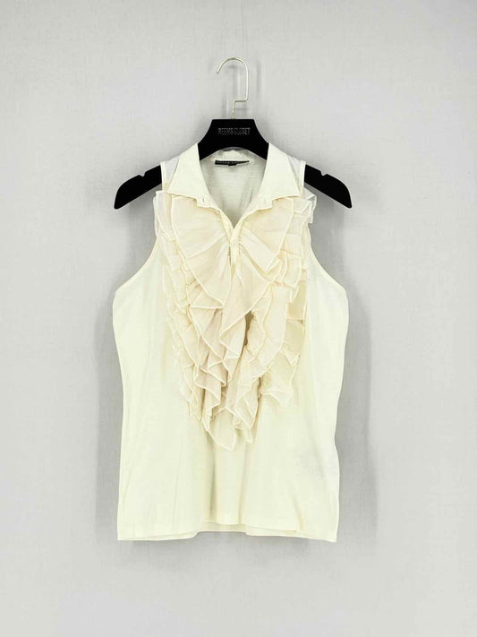 RALPH LAUREN Cream Size Medium Blouse