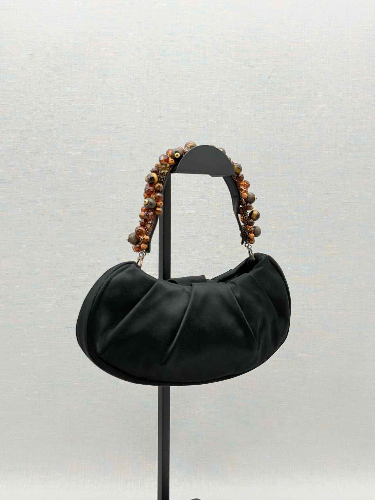 SALVATORE FERRAGAMO Gancini Black Clutch