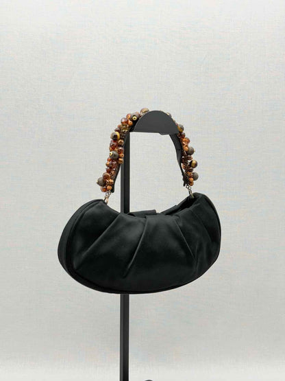 SALVATORE FERRAGAMO Gancini Black Clutch