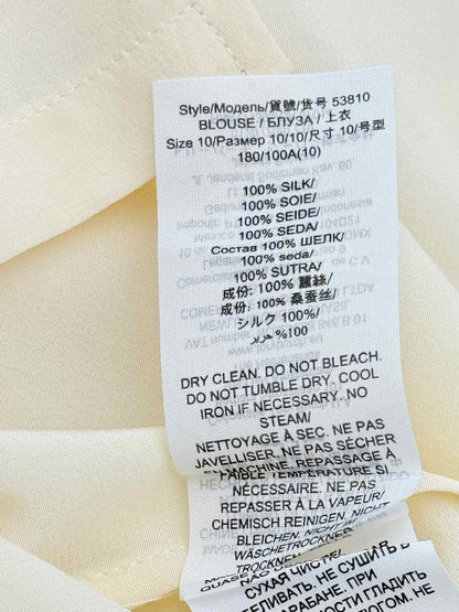 TORY BURCH Cream w/ Black Size Large Blouse