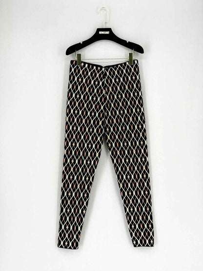 ELISABETTA FRANCHI Cropped Black & Gold Size US 8 Pants