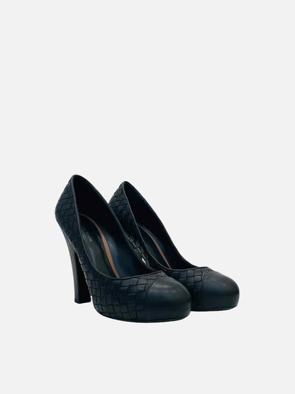 BOTTEGA VENETA Almond Toe Black Size EU 38.5 Pumps