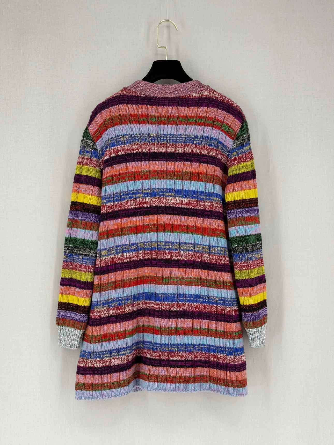 GUCCI Reversible Blue Multicolor Size Small Cardigan