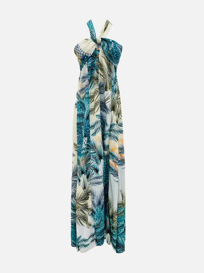 AGUA BENDITA Halterneck Multicolor Printed Midi Dress