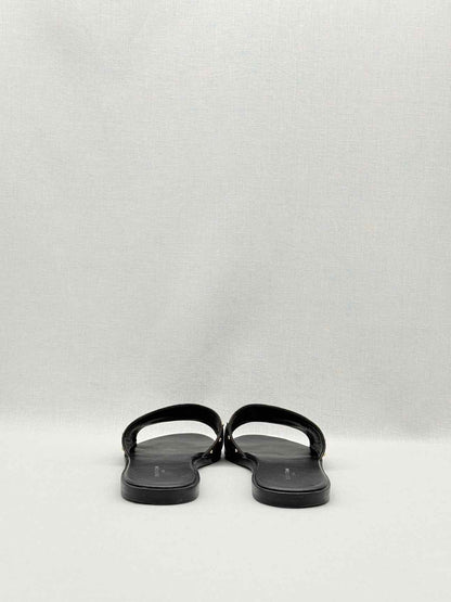 LOUIS VUITTON LOCK IT Brown & Black Size EU 37.5 Slides