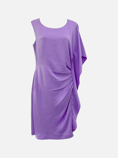 LK BENNETT Cape Sleeve Purple Cocktail Dress