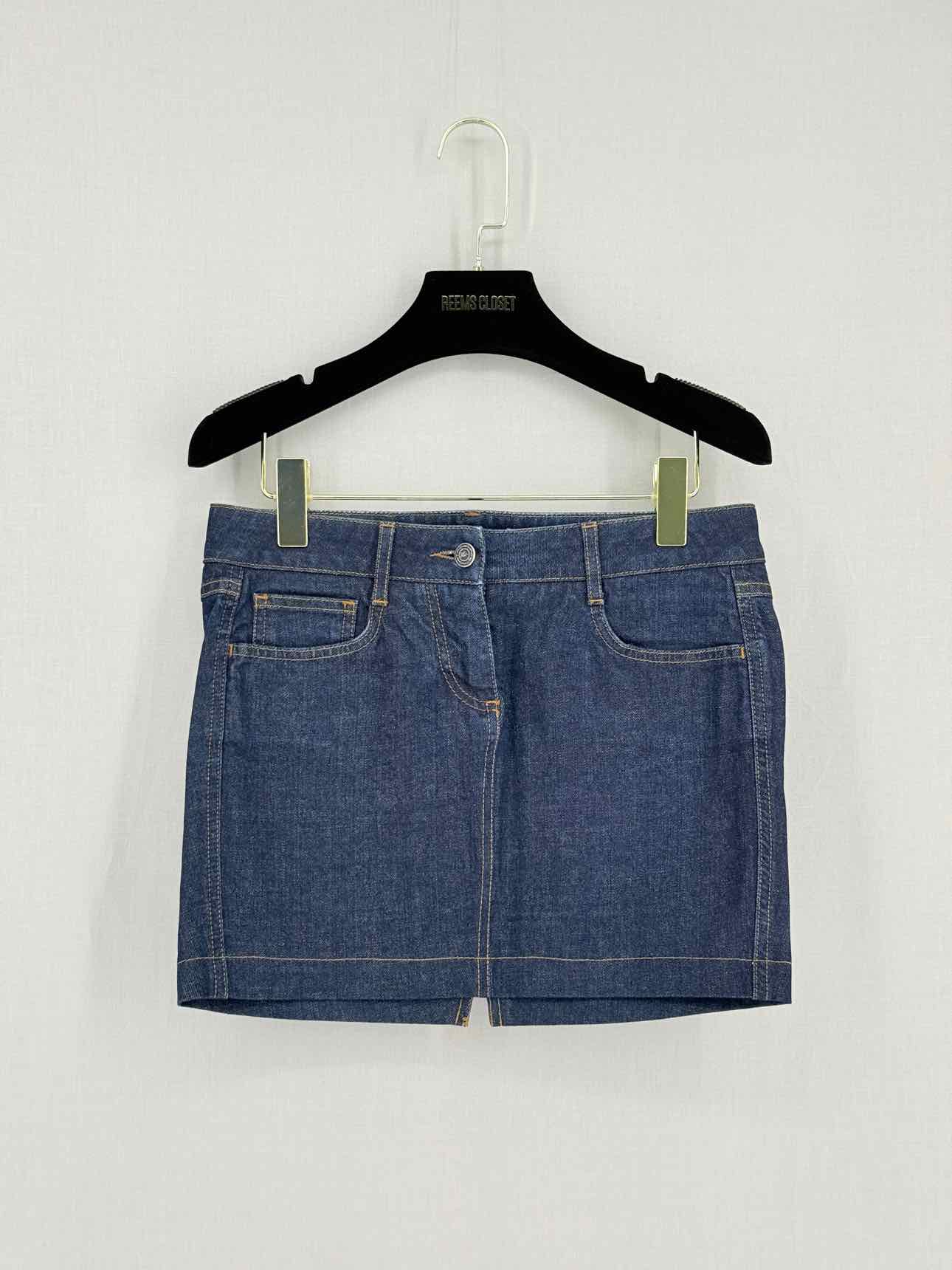 ETRO Dark Blue Size 27 Mini Skirt