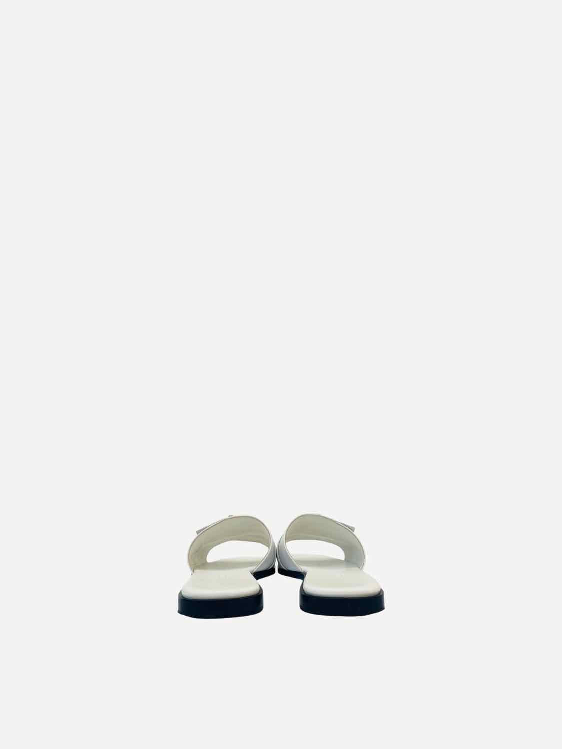 HERMES Giulia White Sandals