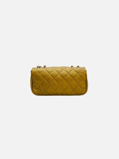 CHANEL East West Flap Bronze Quilted Shoulder Bag