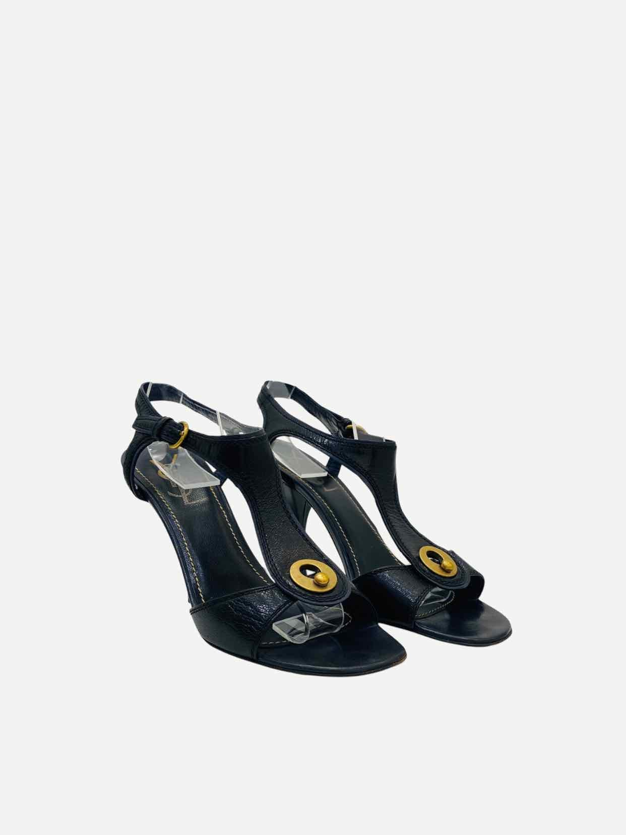 YVES SAINT LAURENT Bora Black Heeled Sandals 37