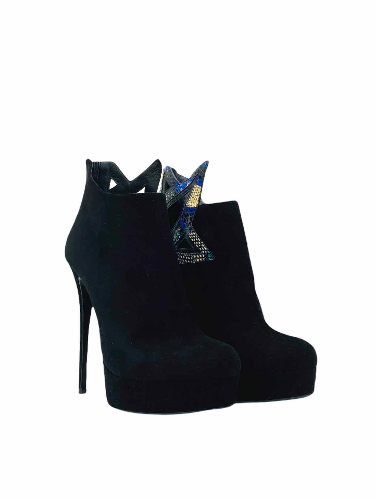 GIANMARCO LORENZI Black Multicolor Ankle Boots 38