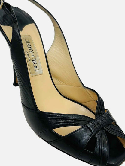 JIMMY CHOO Black Slingbacks 40