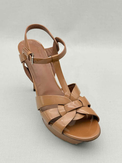 YVES SAINT LAURENT Brown Size EU 40.5 Platform Sandals