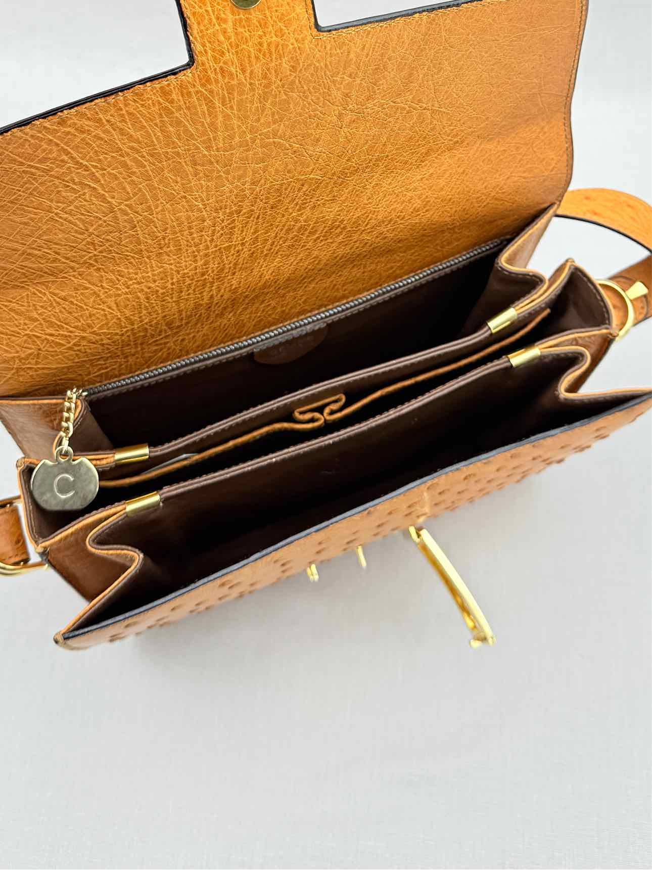 CELINE Vintage Caramel Shoulder Bag