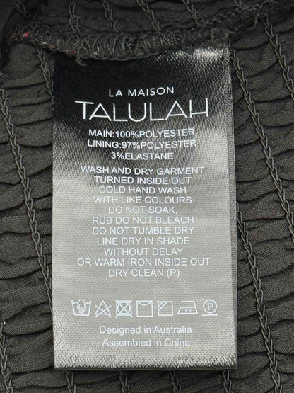 TALULAH Black w/ Red & White Size Medium Midi Dress