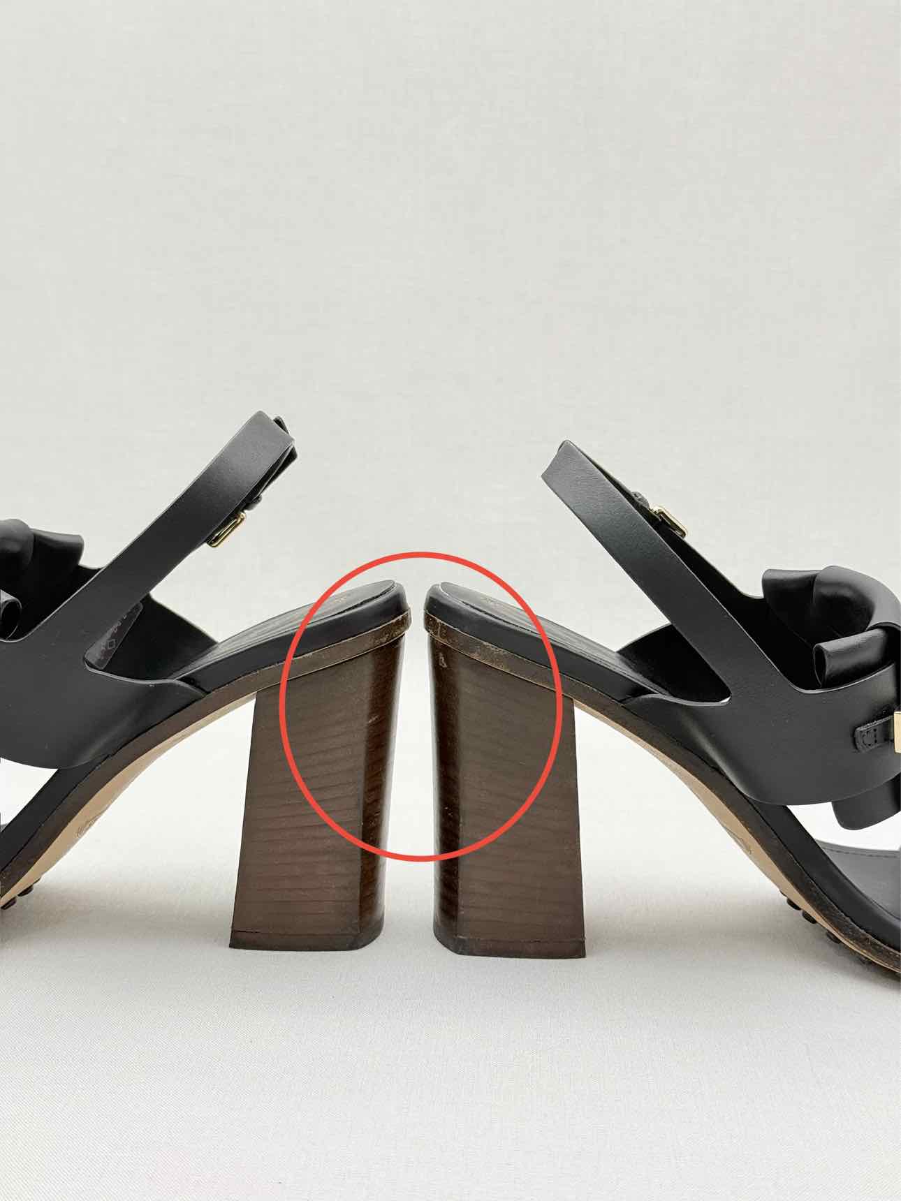 TOD'S Black Size EU 38.5 Heeled Sandals