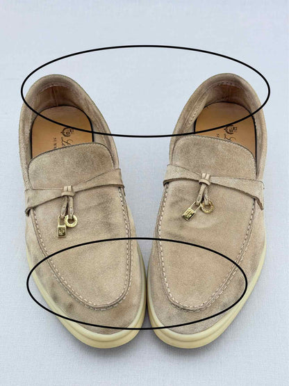 LORO PIANA Beige Size EU 39.5 Slip-ons
