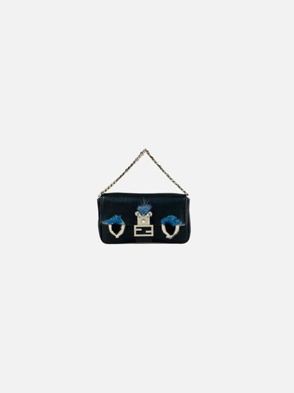 FENDI Micro Buggie Black Baguette Bag