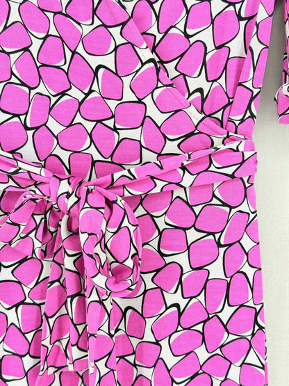 DIANE VON FURSTENBERG Wrap Pink Size US 8 Short Dress