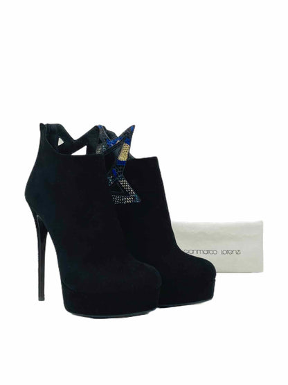 GIANMARCO LORENZI Black Multicolor Ankle Boots 38