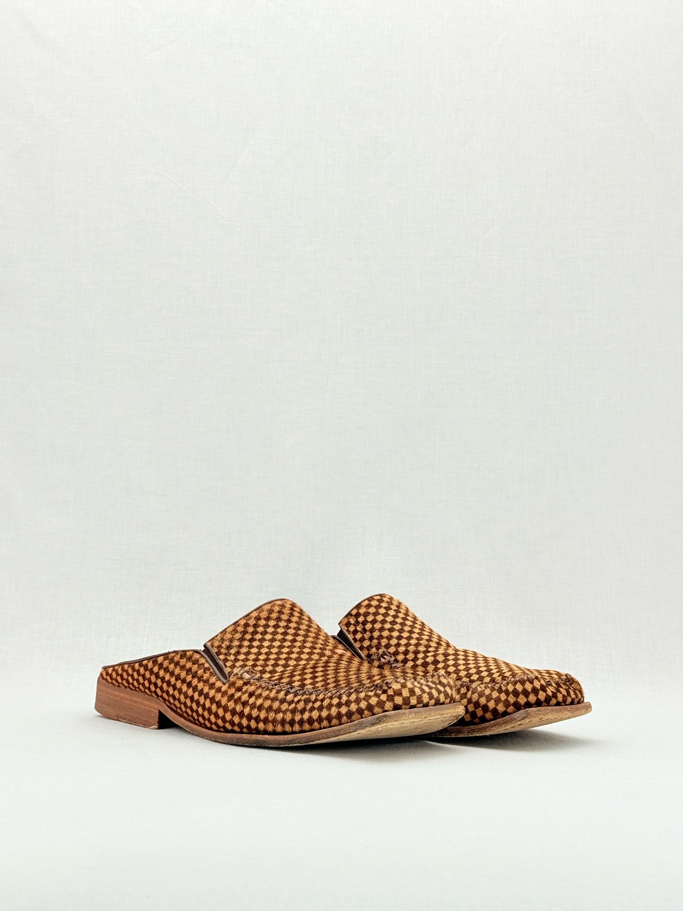 LOUIS VUITTON Brown & Beige Damier Size EU 11.5 Loafers