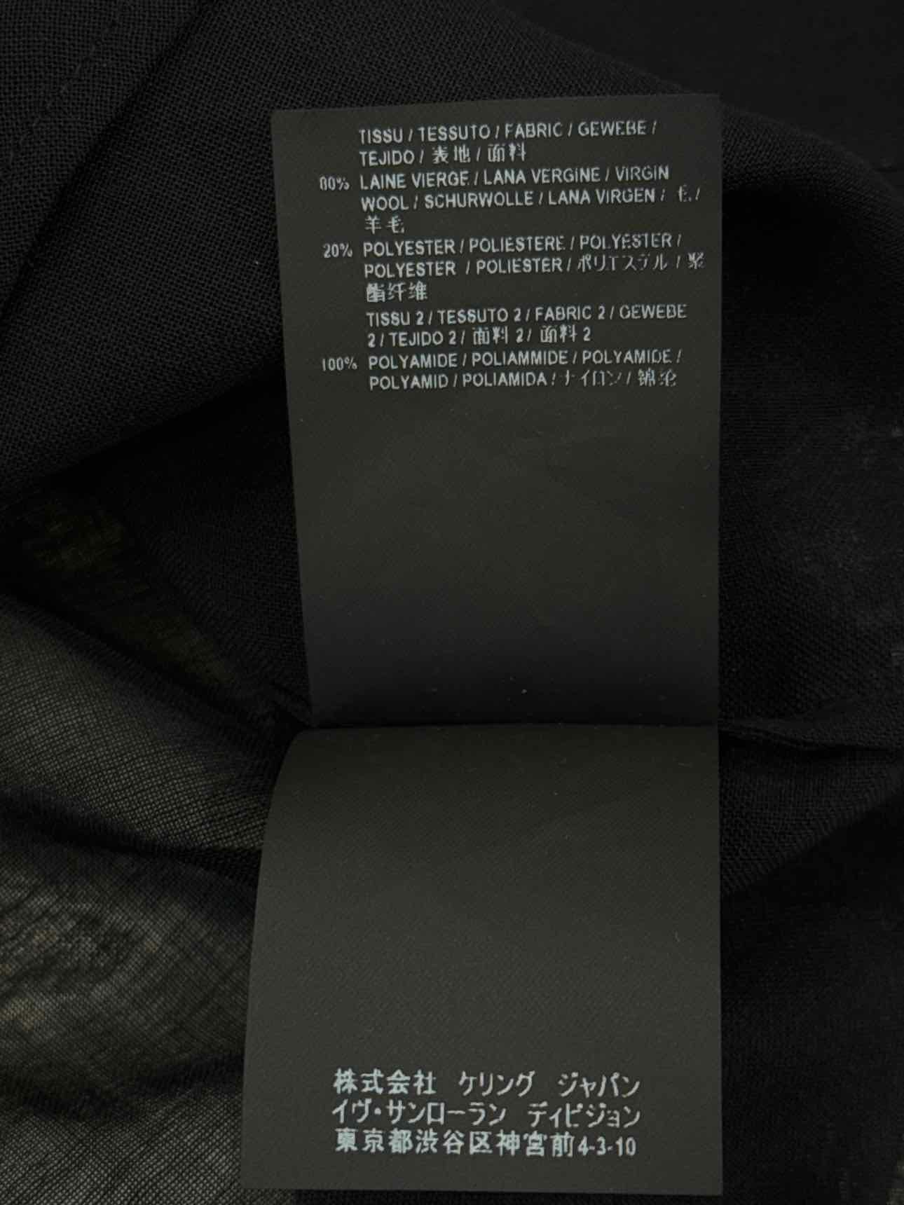 SAINT LAURENT Black Size US 2 Shirt