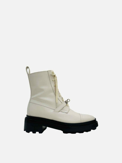 HERMES Funk Off-white Size EU 36.5 Ankle Boots