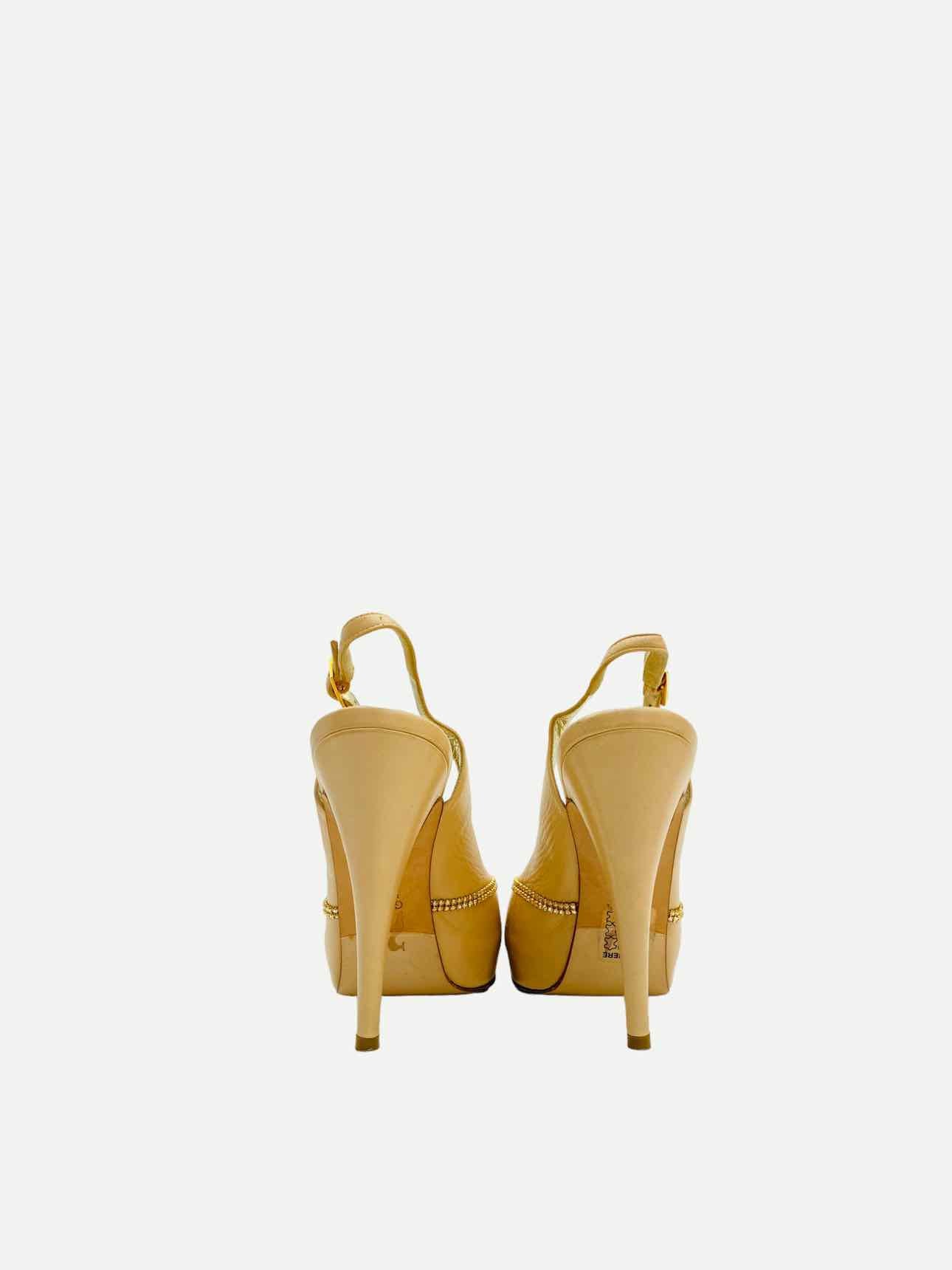 GINA Beige Size EU 39.5 Slingbacks