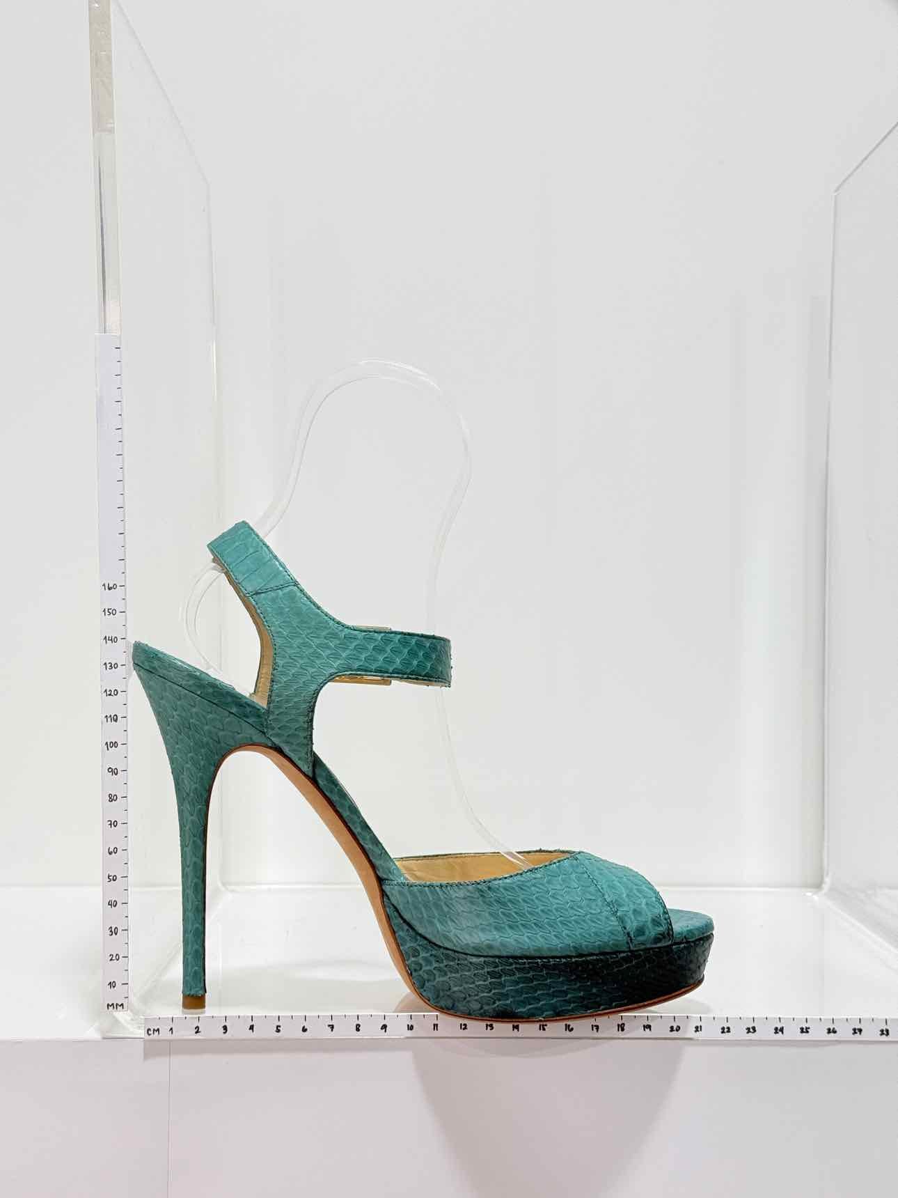 JIMMY CHOO Linda Turquoise Size EU 41 Platform Sandals