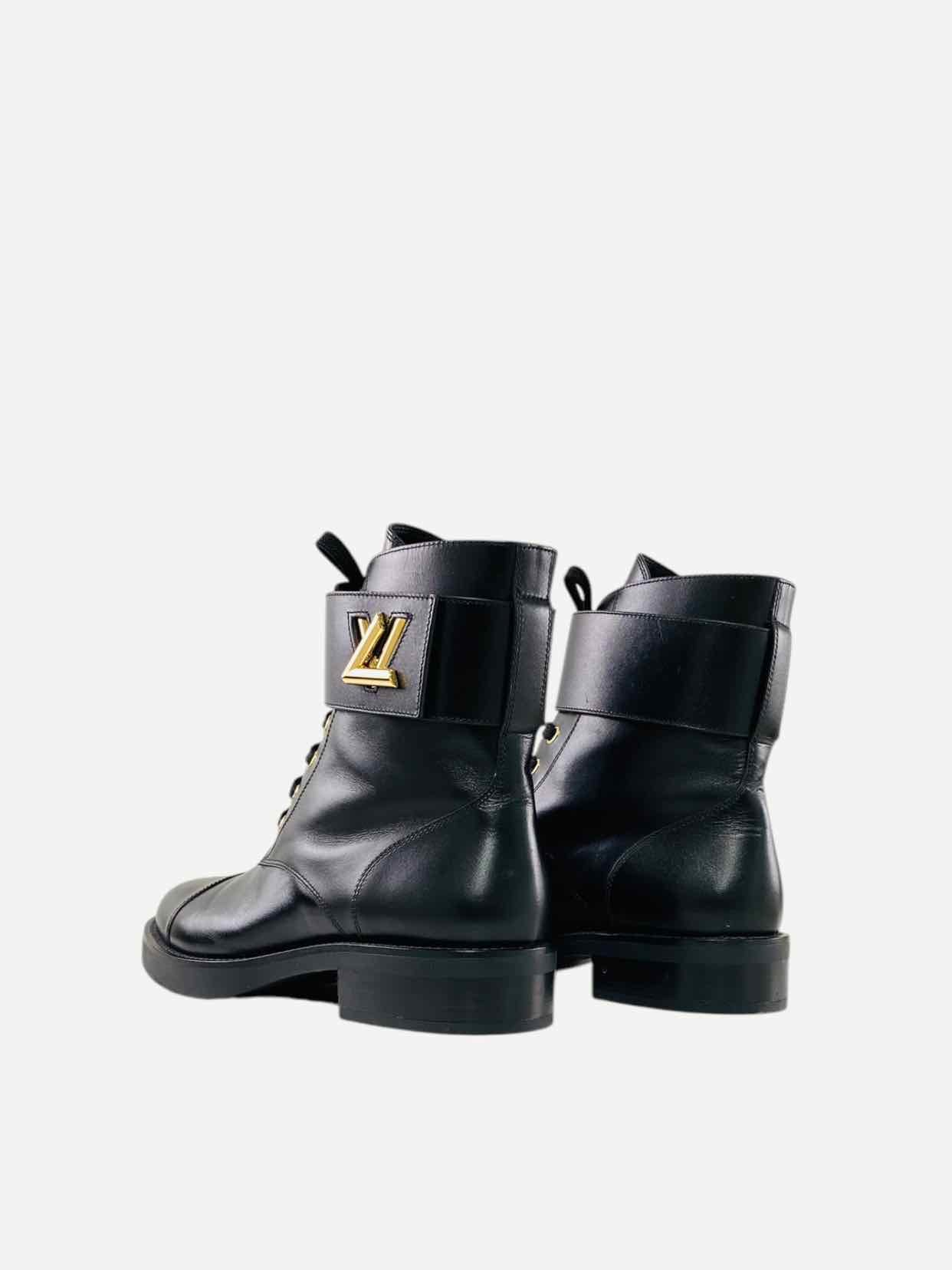 LOUIS VUITTON Ranger Black Ankle Boots 38