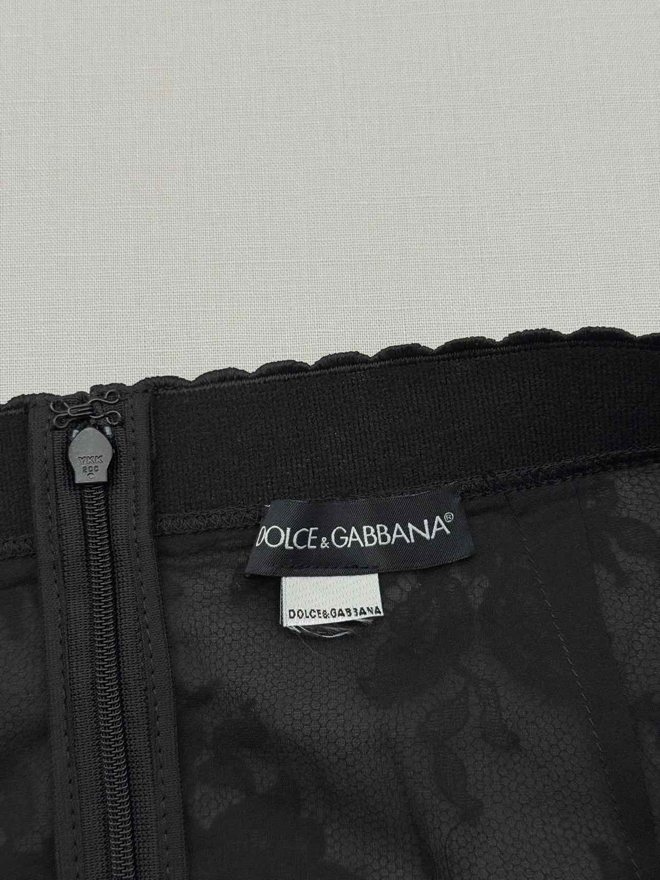 DOLCE & GABBANA Black Size Small Midi Skirt