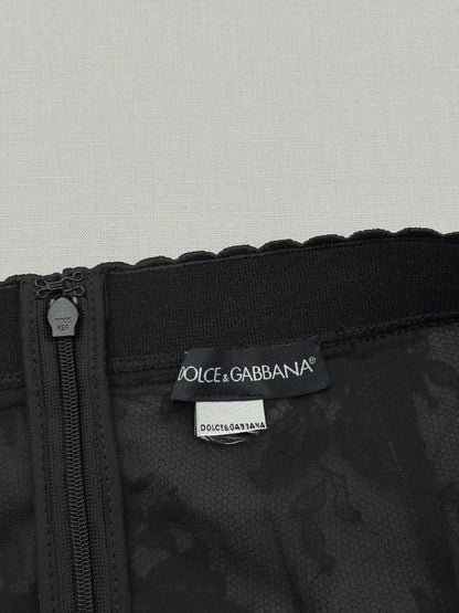 DOLCE & GABBANA Black Size Small Midi Skirt