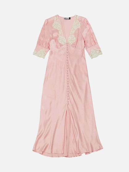 RIXO A-Line Pink Midi Dress