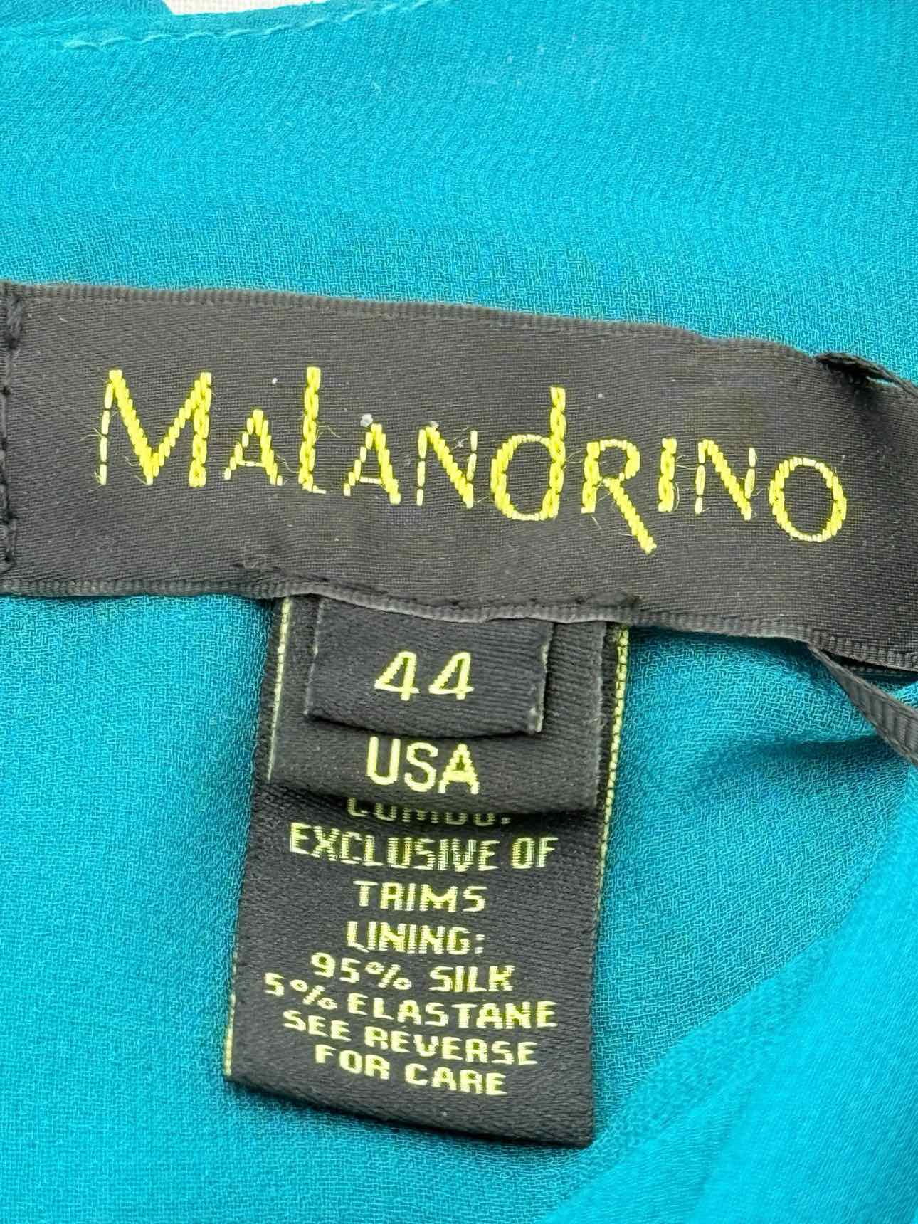 CATHERINE MALANDRINO Green Ruched Size US 8 Long Dress