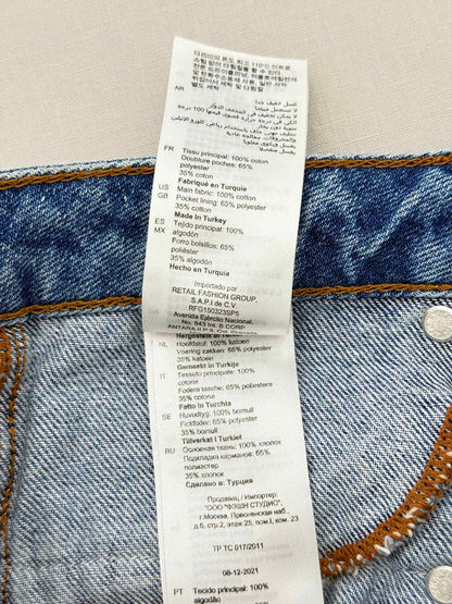 SANDRO Kitty Double High waisted Blue Size US 6 Jeans