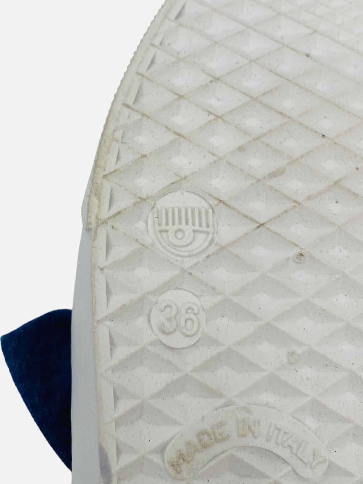 CHIARA FERRAGNI Slip On Blue Size EU 36 Sneakers