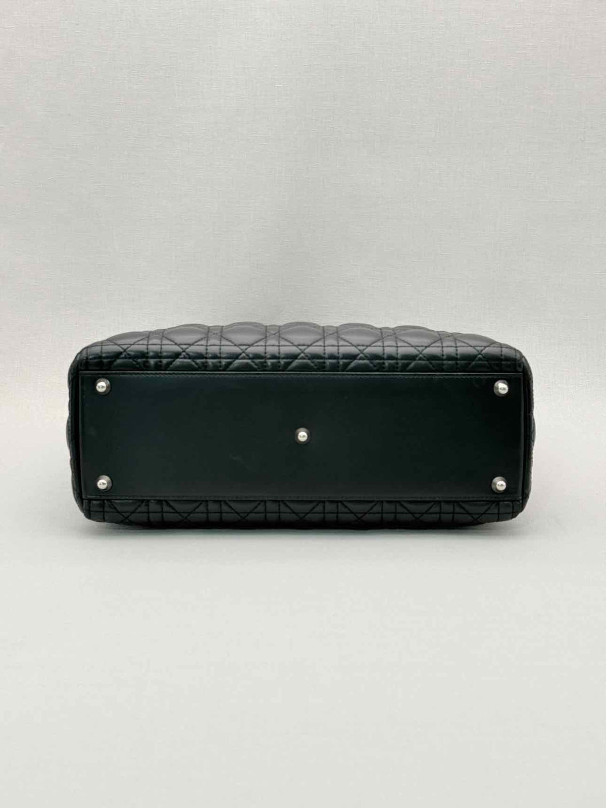 CHRISTIAN DIOR Lady Dior Black Cannage Top Handle